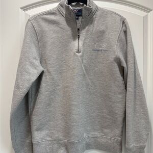 Vineyard Vines Gray Zip Up Sweater Minimalist Design